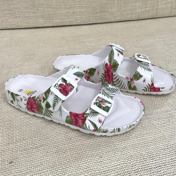 Aloha Island Tropical Buckle Sandals, Rubber, adjustable, NWOT, Size 9M - Picture 4 of 6